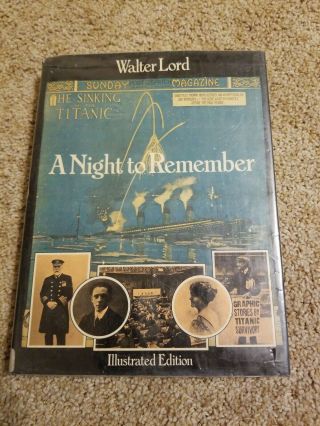 Hardback Book A Night To Remember By Walter Lord - White Star Line Titanic