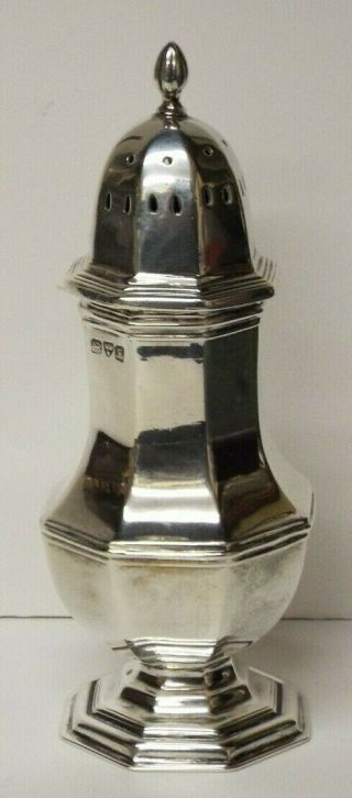 Antique 1906 English Chester Silver Pepper Pop Or Salt Cellar Shaker