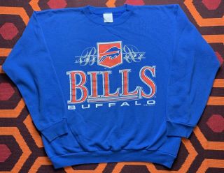 Vintage 1992 Buffalo Bills Crewneck Sweatshirt Sweater Size Xl