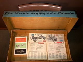Vintage Renwal Visible Automobile Chassis 813 & Visible V - 8 Engine Not Complete 2