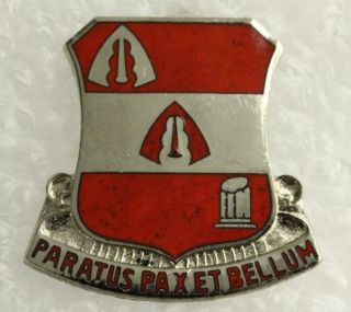 Vintage Us Military Dui Pin 815th Engineer Battalion Paratus Pax Et Bellum