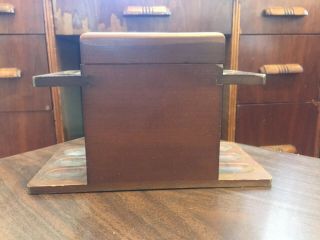 Vintage Lord Chesterfield Wooden Pipe Stand With Storage Box Holds 6 Pipes