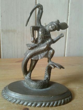 Unusual Antique Indian/south Asian Bronze Snake Goddess Figurine