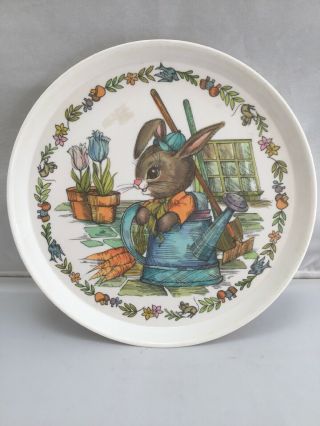 Vintage 7 " Oneida Deluxe Bunny Plate - Melmac Type 3101 Peter Rabbit