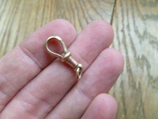 Antique 9ct Gold Clip For Pocketwatch Chain / Albert