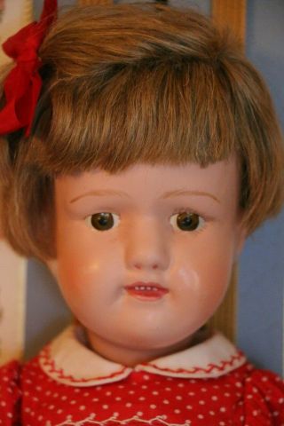 Antique Schoenhut Doll,  16 In,  Wooden Schoenhut Doll Miss Dolly Wig