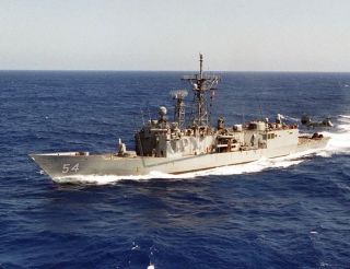 Us Navy Usn Guided Missile Frigate Uss Ford (ffg 54) N4 8x12 Photo