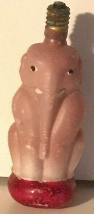 Vintage Christmas Figural Milk Glass Elephant Light Bulb - C6