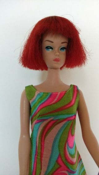 Vintage Barbie Fashion Queen With Red Color Magic American Girl Style Wig