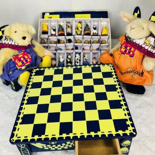 Muffy Vanderbear Hoppy Vanderhare Check Mates Chess Table 2 Chairs Chess Game