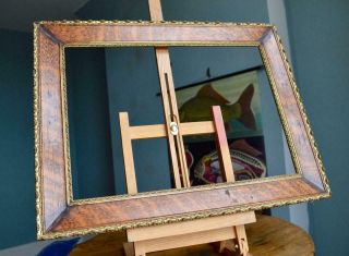 Antique Edwardian Wooden Picture Frame 15.  5 " X 11 " Rebate V Arts & Crafts