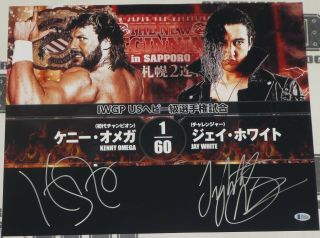 Kenny Omega Jay White Signed 16x20 Photo Bas Beckett Japan Pro Wrestling