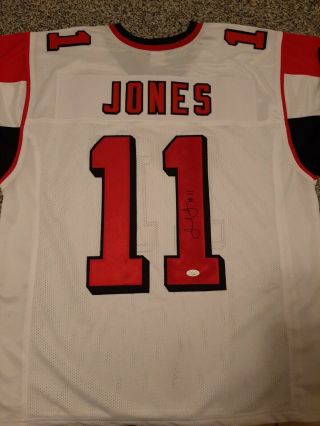 Julio Jones Autographed/signed Atlanta Falcons White Custom Jersey Jsa Cert