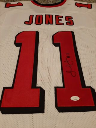 Julio Jones Autographed/Signed Atlanta Falcons White Custom Jersey JSA Cert 2