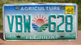 Florida Agriculture License Plate (3,  Plates) Vbw 628