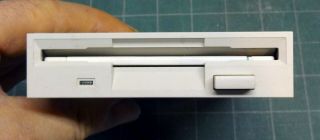 Vintage Floppy Drive - 3.  5 " 1.  44mb - Light Gray Bezel - Mitsumi - Fully