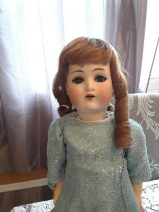 23 " Antique Bisque Doll With Closing Eyes And Crying Sound
