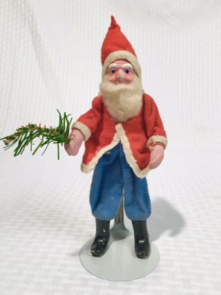 Antique German Christmas Santa Claus For Candy Container Sleigh Belsnickel