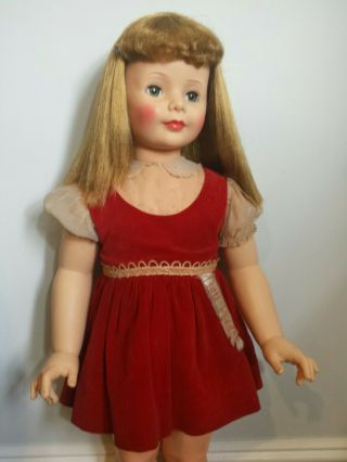 Vintage Ideal Patti Playpal Vhtf Red Velvet Dress Only - No Doll