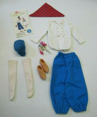 Vintage Barbie Doll 1964 " Ken In Holland " Costume 777 Outfit Scarf Hat Clogs