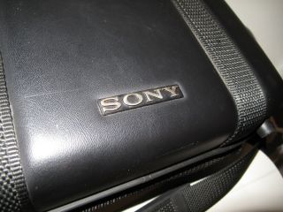 Vintage Sony Video Camera Camcorder Black Bag Case Shoulder Strap W Snap