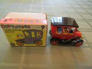 Vintage Made In Japan Tin Toy Car Oldtimers No.  9