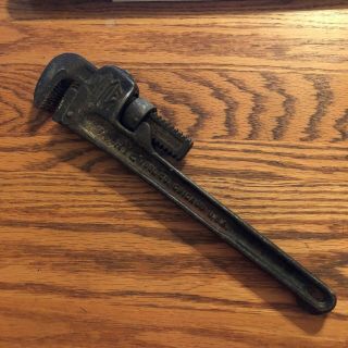 Vtg.  Nye 14 " Pipe Wrench Heavy Duty Made In Chicago,  Ill Fast
