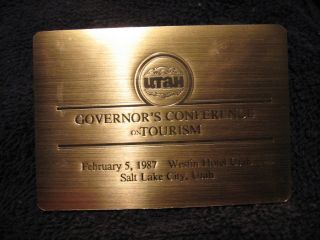 Vintage 1987 Utah Governers Conference Pocket Size Compact Magnetic Address Book