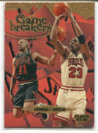 1997 - 98 Fleer Game Breakers 1 Michael Jordan/dennis Rodman