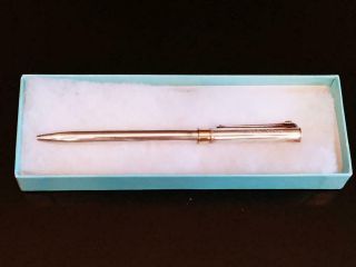 Tiffany & Co.  Sterling Silver & 14k Gold Pen Includes Origina Tiffany Bluel Box