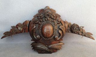 Big Heavy Antique French Furniture Ornament 19th Century Napoleon Iii Flowers