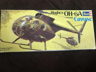 Vintage Revell Hughes Oh - 6a Cayuse Helicopter Kit,  1/32 Scale,  C1970: 1994