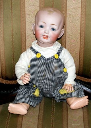 14 " Antique German Kestner Bisque Baby Doll Closed Mouth C.  1910