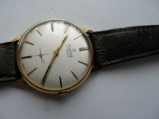 Vintage Allaine 17 Jewels Gold Plated Swiss Made Men 