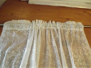 vintage IVORY (off white) LACE CURTAIN PANEL 37Wx48 