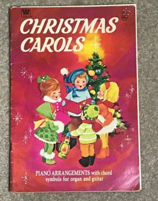 Vintage 1969 Whitman Christmas Carols Sheet Music Song Book Piano Organ Guitar