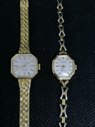 2 Vintage Avia Swiss Made Ladies Watches
