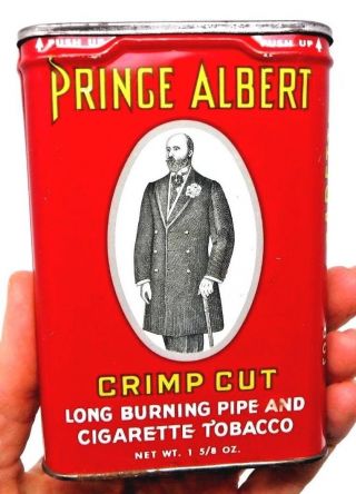 Prince Albert Crimp Cut Tobacco Tin Can 1 5/8oz.  Empty