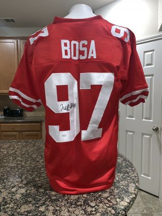 Nick Bosa S.  F.  49ers Autographed Red Football Jersey Jsa