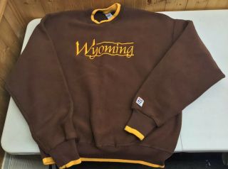 Wyoming Cowboys Crew Neck Sweatshirt The Game Vintage 1990’s Vtg Winter Wear L