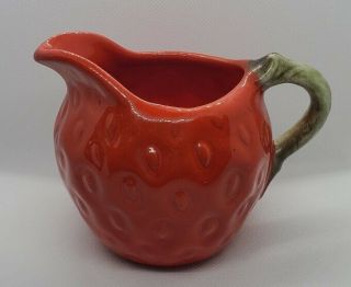Vintage California Pottery Metlox Poppytrail Strawberry Creamer