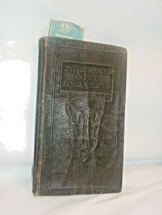 Vintage 1926 One Hundred And One Famous Poems Leather Bound Book