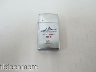 Vintage Zippo Uss Barney Dog 6 Cigarette Lighter D.  1980