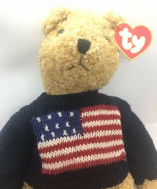VTG Curly Bear with Flag Sweater 17 