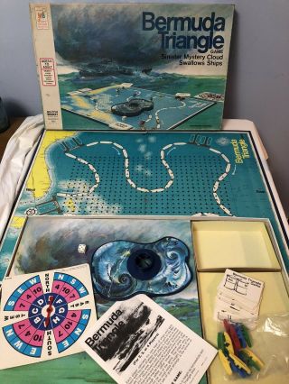 Vintage Bermuda Triangle Board Game Complete Milton Bradley 1975