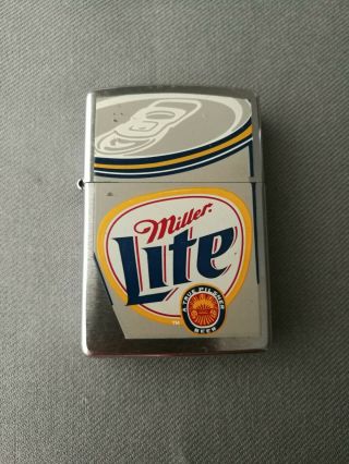 Vintage 1998 Miller Lite Beer Can Zippo Lighter