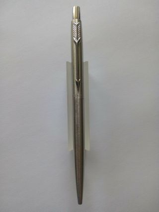 Vintage Parker Classic Flighter Ct Brushed Metal Ballpoint Pen Made In France
