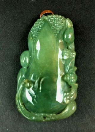 19 C.  Chinese Carved Jade Snuff Bottle With Grapes & Melons.