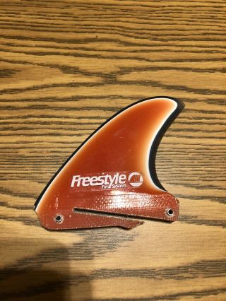 Vintage Freestyle Fin System Surfboard Single Fin 4” Center Fin Style