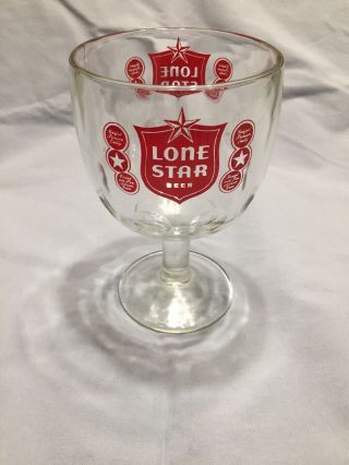 Vintage Lone Star Beer Brewing Pint Glass Us Drinkware Heavy